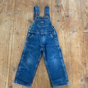 OshKosh B’gosh Vintage 90’s Denim Jeans Overalls Size 3T Fully Lined